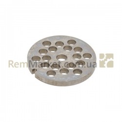 Решетка для мясорубки 8mm D=62mm (с пазом) NR8 Zelmer Решетка для мясорубки 8mm D=62mm (с пазом) NR8 Zelmer