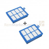 Набор фильтров выходнох HEPA (2 шт.) для пылесоса AEG/Electrolux/Philips/Thomas синий