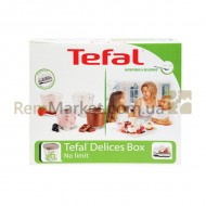 Набор баночек квадратных (6шт.) B=74mm H=74mm для йогуртницы Tefal (красная крышечка)