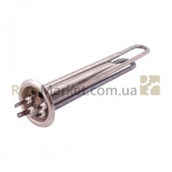 Тэн для бойлера под анод 2000W (нерж.) L=310mm фланец 64mm, 2 труб. под датчик анод M4 Thermowatt Тэн для бойлера под анод 2000W (нерж.) L=310mm фланец 64mm, 2 труб. под датчик анод M4 Thermowatt