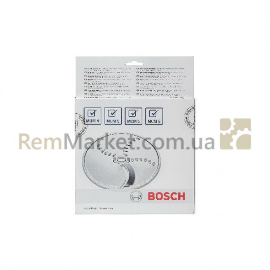 Диск для тонкой нарезки / мелкой терки (2-х сторон.) MUZ45KP1 для кух. комб. Bosch (аксессуар) фото товару