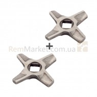 Набір ножів для м'ясорубки ZMMA025X (2 шт.) D = 47mm s = 5mm Відп. = 9x9mm NR5 (2-х стор.) Zelmer