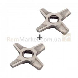Набор ножей для мясорубки ZMMA025X (2 шт.) D=47mm s=5mm Отв.=9x9mm NR5 (2-х стор.) Zelmer Набор ножей для мясорубки ZMMA025X (2 шт.) D=47mm s=5mm Отв.=9x9mm NR5 (2-х стор.) Zelmer
