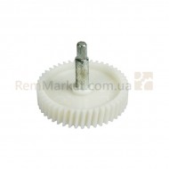 Шестерня з валом для м'ясорубки D = 81, H = 17,5, Z = 46кос. (Вал D = 12x69 шестигранник)