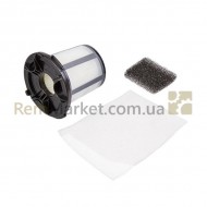 Набір фільтрів F132 циліндр. HEPA з сіткою + мотора + вихідний для пилососа Zanussi